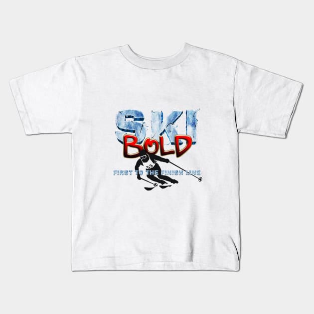 Ski Bold Kids T-Shirt by teepossible